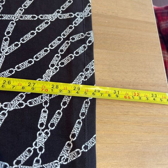 Michael Michael Kors Plus Size 3X Chain-Print Cold-Shoulder Top - Chocolate - Picture 11 of 12